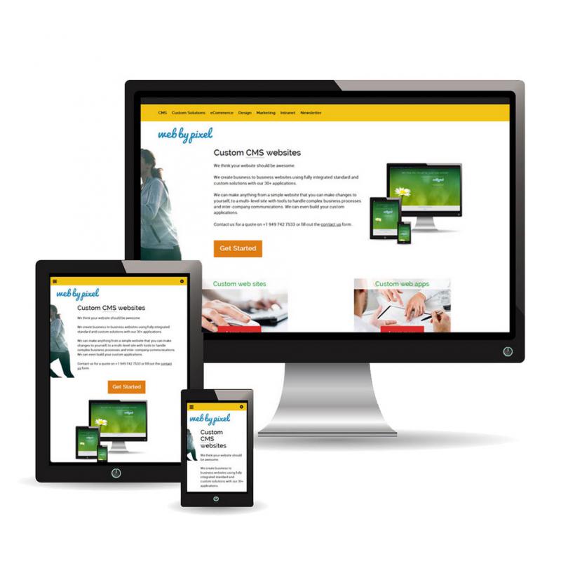 Web by Pixel's web site is responsive and BRAND NEW!