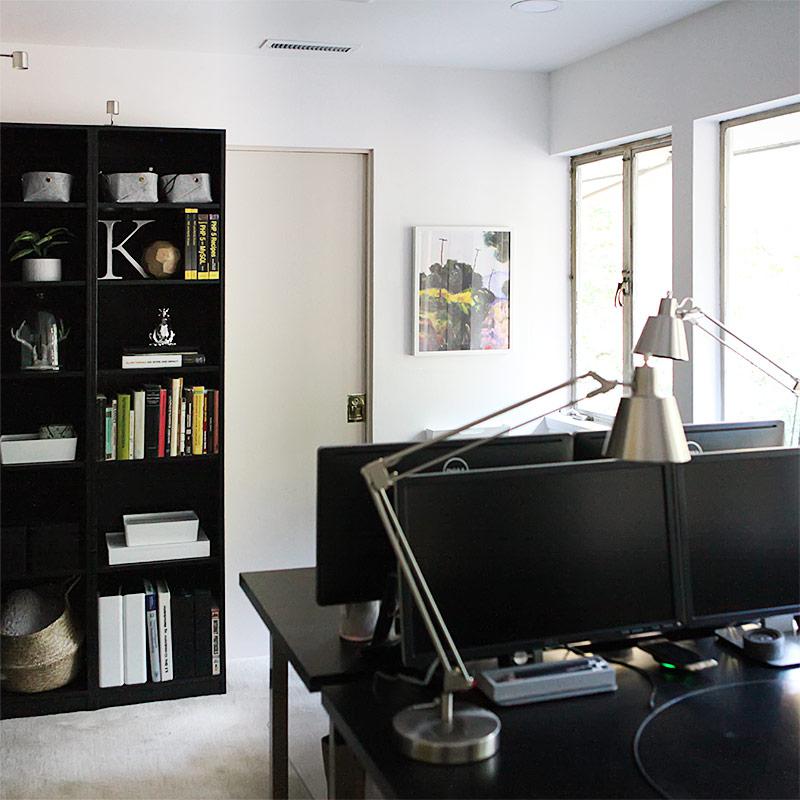 Home office reveal - bookcase install